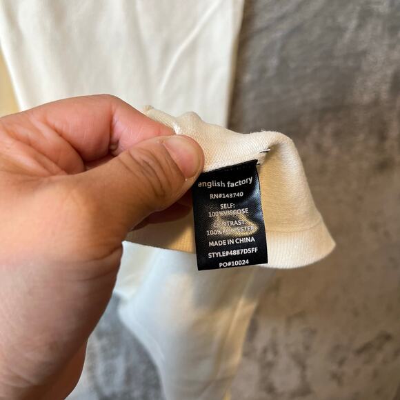 English Factory Women’s Ivory Lace V‎ Back Dress Size Small New - Picture 6 of 6